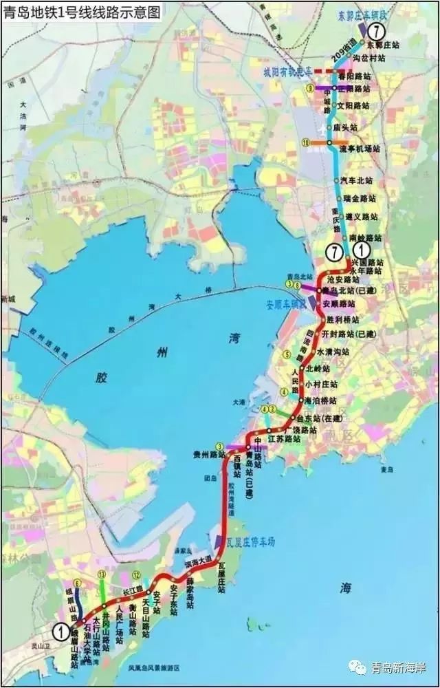 海段属于二期工程地铁13号线▼不远的将来西海岸将进入地铁时代厉害了