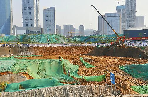 济南最大地铁站基坑挖到一半 绸带公园站3年后有望建成